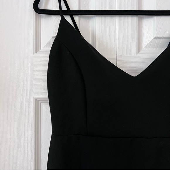 Black Midi Dress with Front Slit - Picture 4 of 12